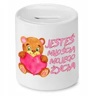 Skarbonki - SKARBONKA DLA DZIEWCZYNY JESTEŚ MIŁOŚCIĄ MOJEGO z Nadrukiem ze Zdjęciem - miniaturka - grafika 1