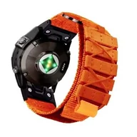 Akcesoria do smartwatchy - opaska pasek bransoleta NYLON LINE GARMIN FENIX 5/5+/6/6 PRO/7/8 (47mm) pomarańczowy - miniaturka - grafika 1