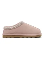 Kapcie damskie - Clarks Skórzane kapcie w kolorze jasnoróżowym - miniaturka - grafika 1