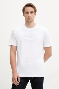 Diesel t-shirt bawełniany T-ADJUST-BIGOVAL męski kolor biały z nadrukiem A17402.0NJBM - Koszulki męskie - miniaturka - grafika 1