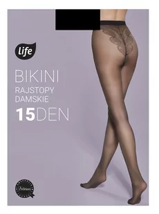 Life - Rajstopy damskie Bikini 15 den rozm.3 Nero - Rajstopy - miniaturka - grafika 1