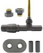 Zawory i kraniki - Zawór termostatyczny zespolony 50mm UNICO grafit strukturalny lewy GZ1/2 All in One - miniaturka - grafika 1