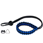 Torby fotograficzne i futerały - Genesis Gear Pasek nadgarstkowy paracord czarno niebieski - miniaturka - grafika 1