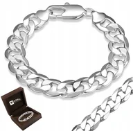 Bransolety męskie - Srebrna BRANSOLETA Męska SREBRO pr. 925 Bransoletka 7mm/20cm Pancerka - miniaturka - grafika 1