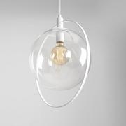 Lampy sufitowe - MLAMP Wisząca LAMPA modernistyczna 1065G ADX szklana OPRAWA kula ZWIS ball pierścień przezroczysta biała 1065G - miniaturka - grafika 1