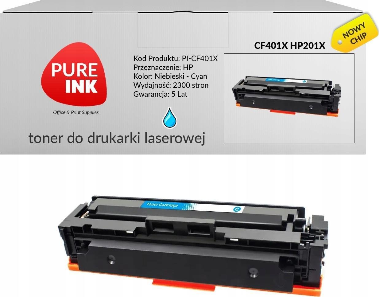 Toner Pureink Cyan Zamiennik 201X