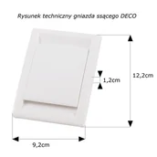 Odkurzacze centralne - Gniazdo ssące Deco kremowe - miniaturka - grafika 1