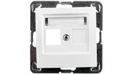 Klawisze i ramki - Ospel Plakietka pojedynczego gniazda teleinformatycznego IMPRESJA Biały GPK-1Y/p/00 - miniaturka - grafika 1