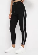 Spodnie damskie - Czarne Spodnie Dresowe z Lampasami Balvica - miniaturka - grafika 1