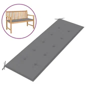Poduszki na krzesła - vidaXL Poduszka na ławkę ogrodową, szara, 150x50x3 cm - miniaturka - grafika 1