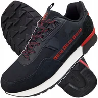 Sneakersy męskie - Buty męskie Big Star sportowe czarne Skórzane lekkie sneakersy LL174377 42 - miniaturka - grafika 1