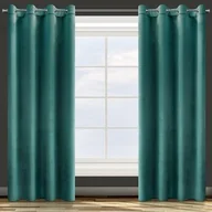 Zasłony - Zasłona na przelotkach ROSA 140 x 250 cm butelkowy zielony - miniaturka - grafika 1