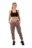 Spodnie sportowe damskie - Damskie dresy Nebbia  Iconic Mid-Waist Sweatpants 408 brown XS - miniaturka - grafika 1