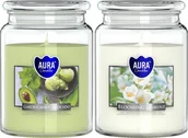 Świece - ZESTAW DUŻA Świeca zapachowa w słoiku BISPOL Aura 100H MIX "4" 2szt. - miniaturka - grafika 1