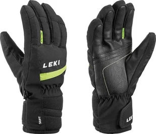 Leki Rękawice narciarskie Max Junior black-lime r. 7.0 - Rękawice narciarskie - miniaturka - grafika 1