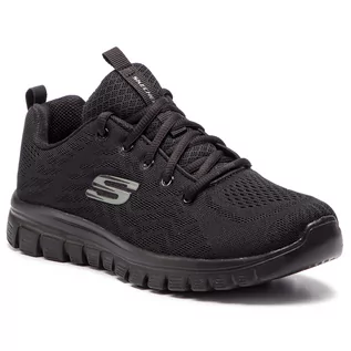 Baleriny - Buty SKECHERS - Get Connected 12615/BBK Black - grafika 1