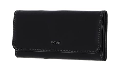 Picard Męski portfel podłużny Eternity1 ze skóry bawolej z ochroną RFID w kolorze granatowym, 52963Z0743, grantowy, 19x9,50x2,50, Portmonetka