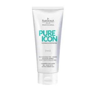 Farmona Professional Oczyszczający żel - maska do mycia twarzy z aktywnym węglem Farmona Pure Icon 200 ml - Maseczki do twarzy - miniaturka - grafika 2