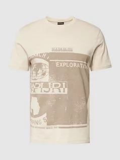 Koszulki męskie - T-shirt z nadrukiem z napisem i logo model ‘MANTA’ - grafika 1