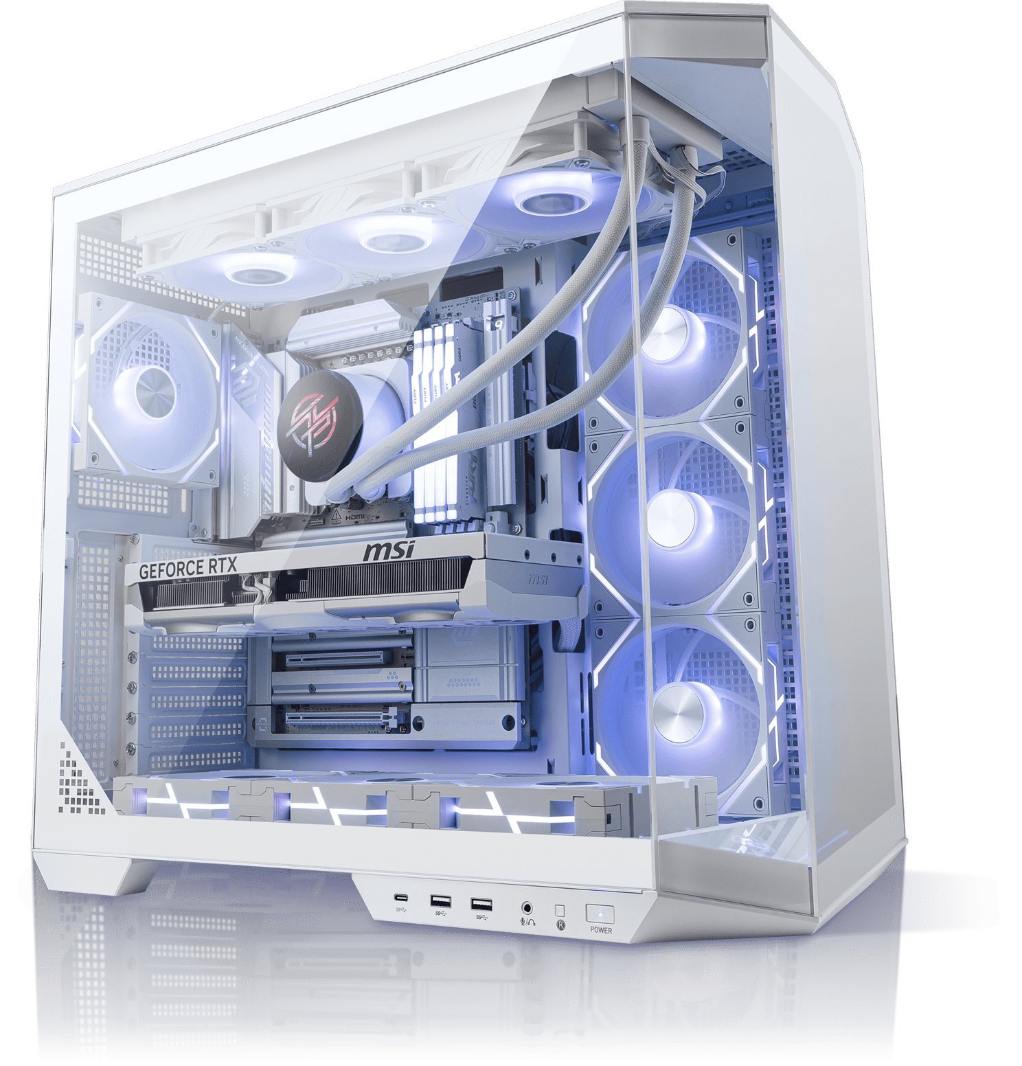 Game X Powered By MSI Project Zero, Ryzen 5 9600X, 32 GB, RTX 5070 Ti, 1 TB M.2 PCIe Windows 11 Home