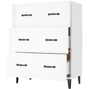 Lumarko Komoda, biała, połysk, 69,5x34x90 cm, materiał drewnopochodny - Komody - miniaturka - grafika 7