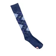 Skarpetki damskie - USG 11200012-312-200 "oryginalne skarpety przeciw kleszczom" karo, niebieska/petrol/dżinsy, rozmiar: 29-35 - miniaturka - grafika 1
