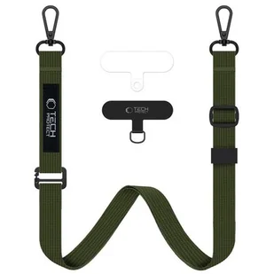 Smycz do telefonu TECH-PROTECT C6S Rope Crossbody Strap Zielony - Pozostałe akcesoria do telefonów - miniaturka - grafika 1