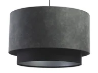 Lampy stojące - Szara lampa wisząca z zamszowym abażurem - 5X S429 Undo - miniaturka - grafika 1