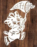 Zabawki kreatywne - Kotek z motylkiem - wycinanka z kartonu - miniaturka - grafika 1