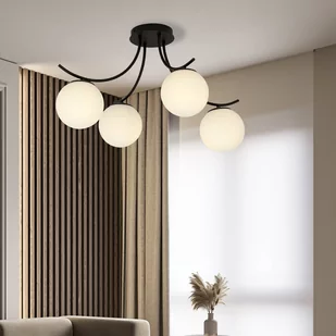 Emibig Boston lampa sufitowa 4-punktowa czarna/biała 1109/4 - Lampy sufitowe - miniaturka - grafika 3