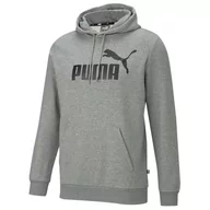 Bluzy męskie - Puma, Bluza męska, Essential Big Logo Hoody 586686-03, szara, rozmiar XXL - miniaturka - grafika 1