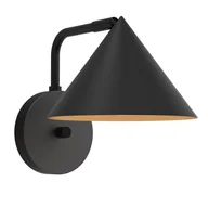 Lampy ścienne - Kinkiet ścienny Remyck matowy czarny 1xE27x60W do sypialni wym: 21,3 x 19,7 x 26,7 cm metal IP20 Alora Mood - miniaturka - grafika 1