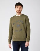 Bluzy męskie - WRANGLER CREW SWEAT MĘSKA BLUZA KLASYCZNA IVY GREEN W6M8HYXIX 112141493 - Wrangler - miniaturka - grafika 1