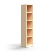 Regały biurowe - Regał QBUS, 4 półki, cokół, 2020x400x400 mm, brzoza - miniaturka - grafika 1