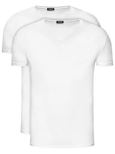 Piżamy męskie - Dsquared2 Underwear Komplet 2 t-shirtów DCX450030 Biały Slim Fit - grafika 1