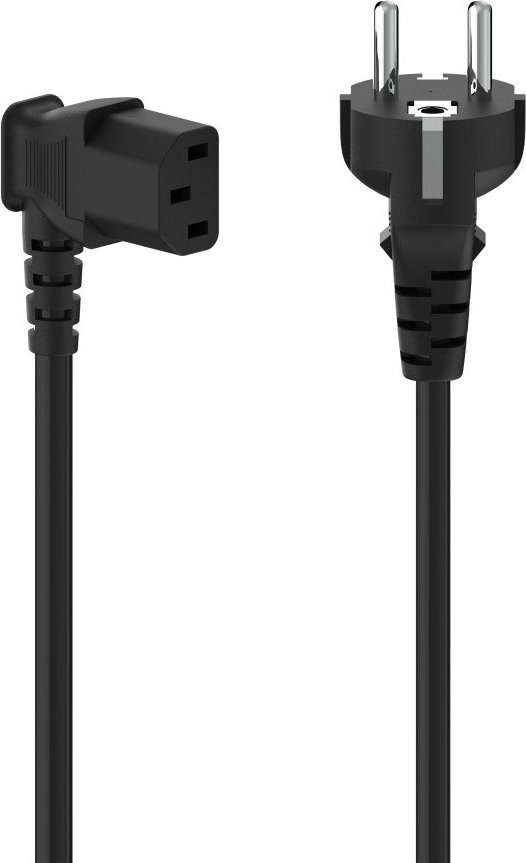 Hama 00223293 Kabel sieciowy 90° do urządzeń chłodniczych czarny 5m