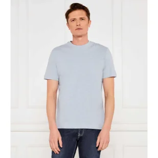 Calvin Klein T-shirt Regular Fit z dodatkiem lnu - Koszulki męskie - miniaturka - grafika 1