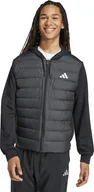 Kurtki męskie - Kurtka męska adidas Essentials Climawarm Hybrid Down Hooded czarna KA5251 S - miniaturka - grafika 1