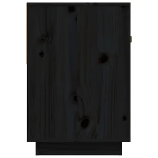 Szafka pod TV, czarna, 90x40x60 cm, lite drewno sosnowe - Szafki RTV - miniaturka - grafika 8