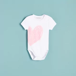 Body dla niemowląt - Reserved Reserved - Bawełniane body z nadrukiem 2 pack - Biały - grafika 1