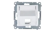 Gniazdka elektryczne - Kontakt Simon 54 - Pokrywa gniazd teleinformatycznych na Keystone skośna - miniaturka - grafika 1