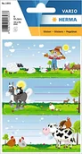 Etykiety do drukarek - HERMA 1893 Etykiety do książek, mała farma (76 x 35 mm, 9 naklejek z imieniem, papier, matowe), samoprzylepne, trwałe etykiety szkolne na książki, zeszyty, pudełka, gospodarstwa domowego, kolorowe - miniaturka - grafika 1