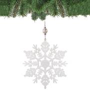 Ozdoby bożonarodzeniowe - Springos Springos Zawieszki choinkowe biała gwiazdka na choinkę 17 cm UNIWERSALNY 28146-uniw - miniaturka - grafika 1