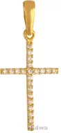 Wisiorki - Zawieszka złota Krzyżyk z cyrkoniami pr.585 - miniaturka - grafika 1