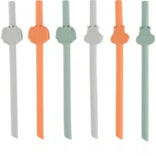 Miseczki i talerzyki dla dzieci - Chicco Straws Cannucce słomka silikonowa 12m+ 6 szt. - miniaturka - grafika 1
