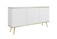 Komody - Komoda Oro K160 Złote / Biała - miniaturka - grafika 1