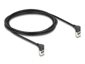 Kable miedziane - DeLOCK Kabel sieciowy RJ45 Cat.6A S/FTP Slim w górę/w górę pod kątem 90° 2 m czarny 80282 - miniaturka - grafika 1