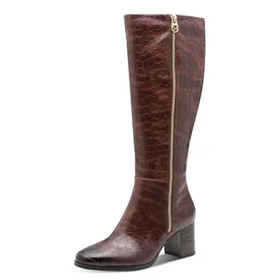 Marco Tozzi Damskie buty Guido Maria Kretschmer 2-85503-45, modne kozaki, kasztan STR, 40 EU, Kasztan Str, 40 EU - Kozaki damskie - miniaturka - grafika 1