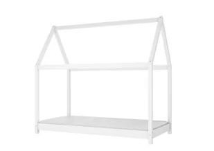 Łóżko Dziecięce Domek Cot Sosna Biały Mat, 160X80 - Łóżka dla dzieci i młodzieży - miniaturka - grafika 1