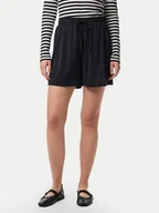 Spodenki damskie - Pieces Szorty materiałowe Anora 17148783 Czarny Regular Fit - miniaturka - grafika 1